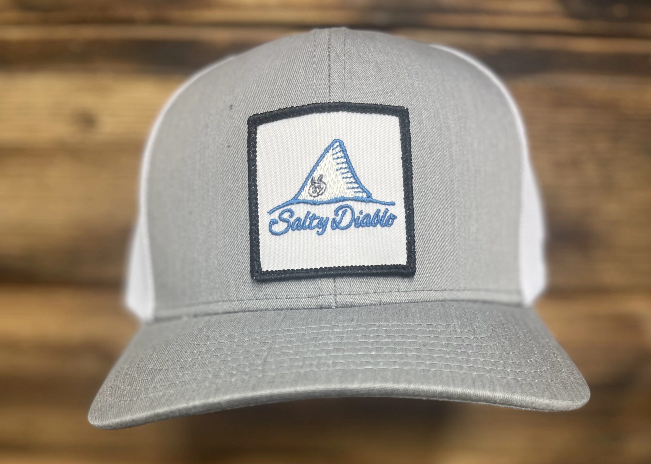 Salty Diablo Cap Gray-Blue-Logo