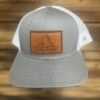 Salty Diablo Grey Leather Patch Cap - Front