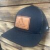 Salty Diablo Black Leather Patch Cap - Left