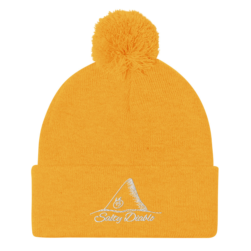 Salty Diablo OG - Embroidered Pom-Pom Beanie