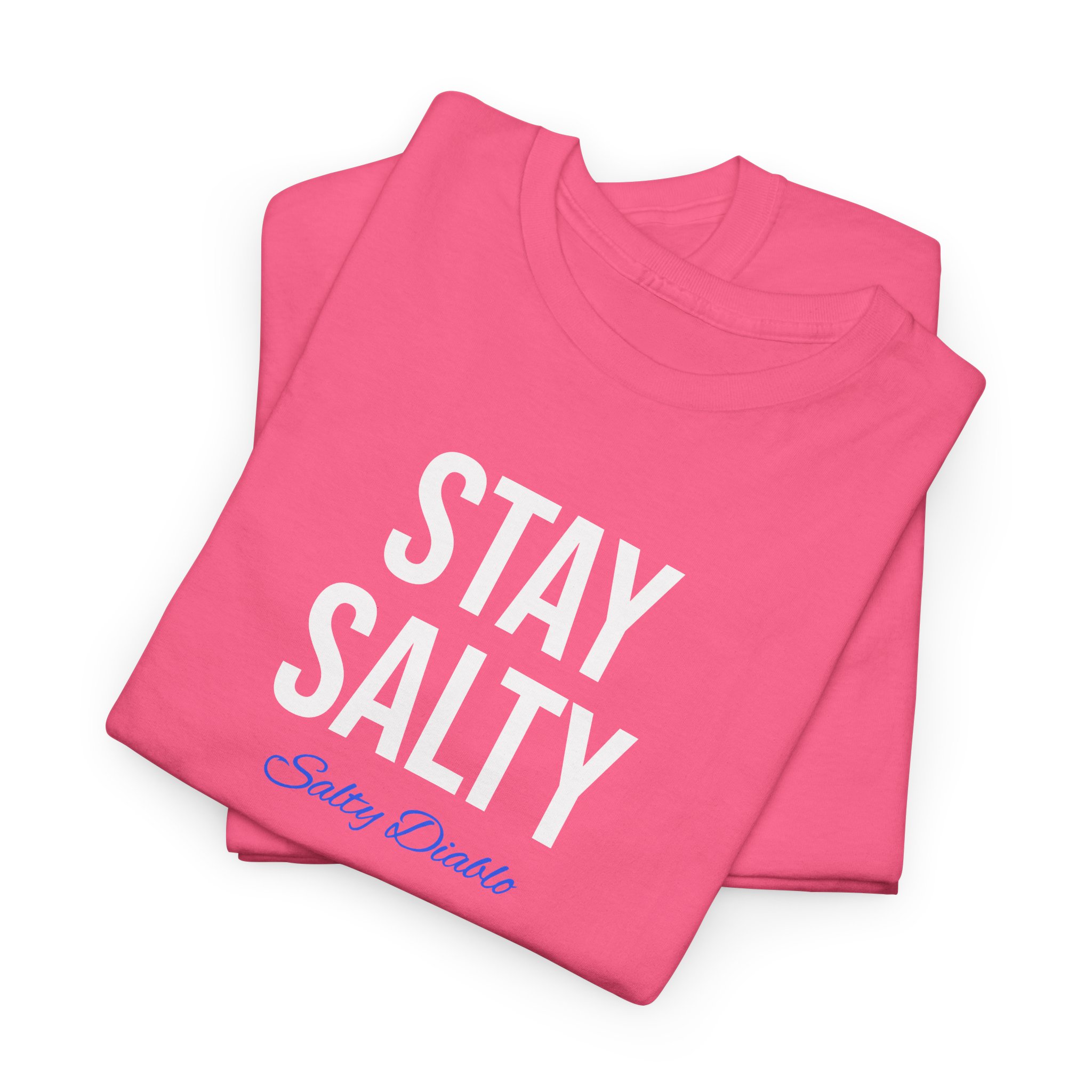 Salty Diablo - Stay Salty T-Shirt – Unisex Heavy Cotton Beach Graphic Tee | Funny Coastal Summer Shirt