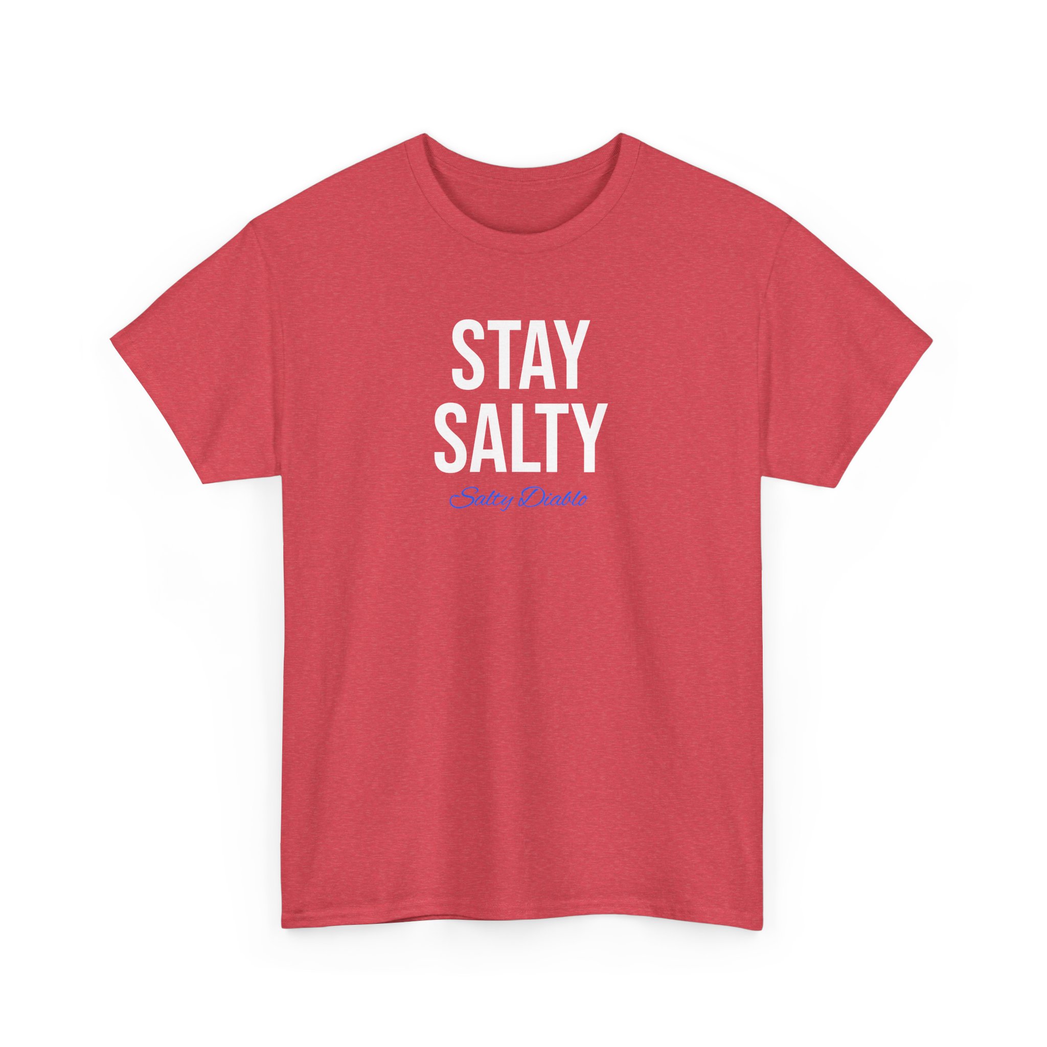 Salty Diablo - Stay Salty T-Shirt – Unisex Heavy Cotton Beach Graphic Tee | Funny Coastal Summer Shirt