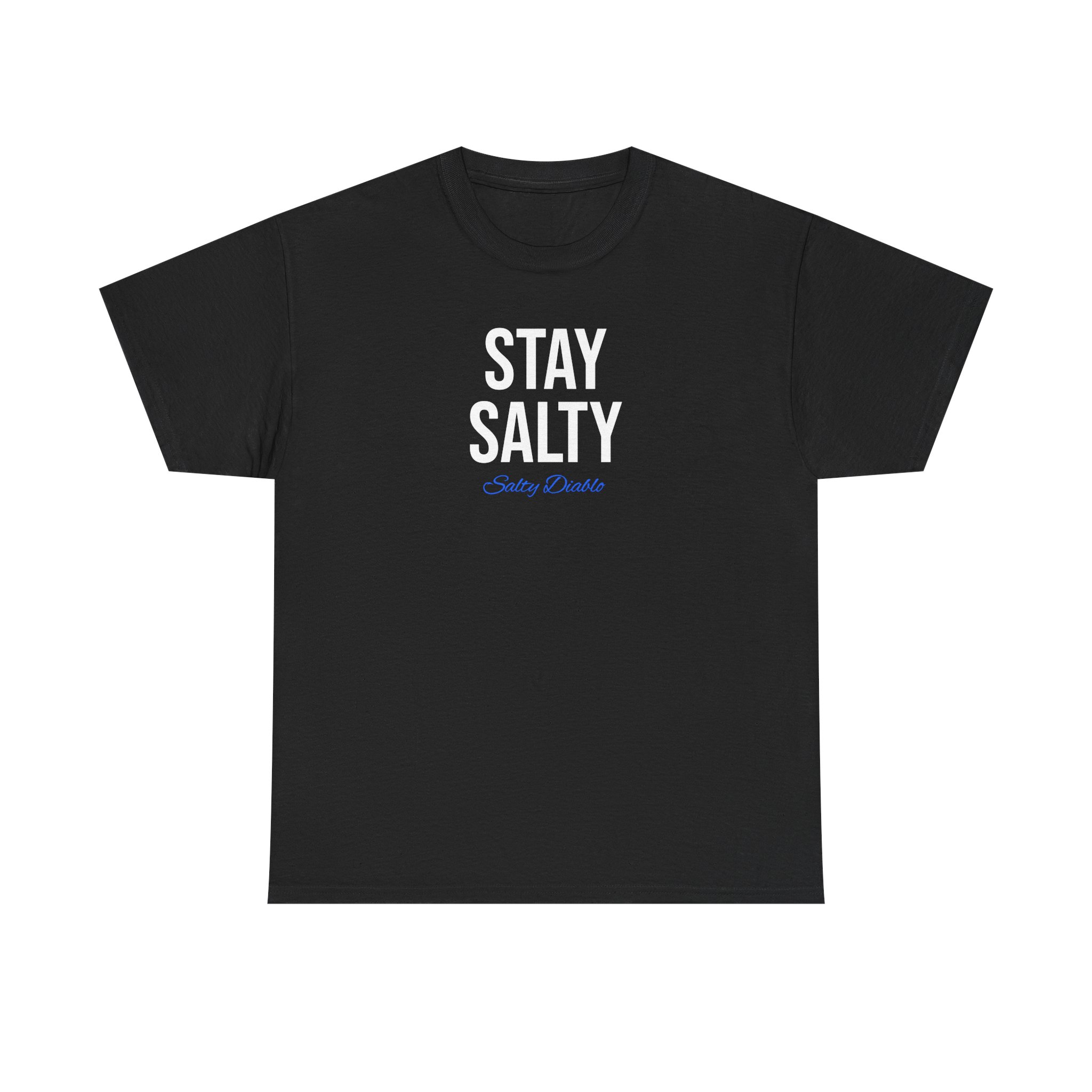 Salty Diablo - Stay Salty T-Shirt – Unisex Heavy Cotton Beach Graphic Tee | Funny Coastal Summer Shirt