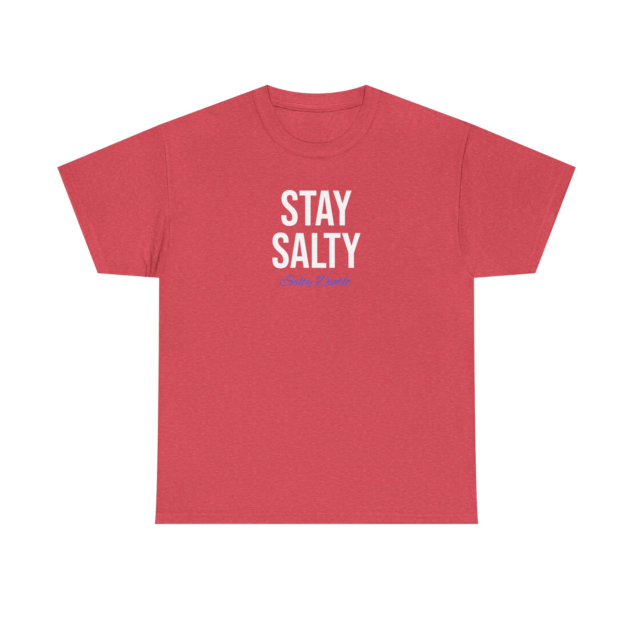 Salty Diablo - Stay Salty T-Shirt – Unisex Heavy Cotton Beach Graphic Tee | Funny Coastal Summer Shirt