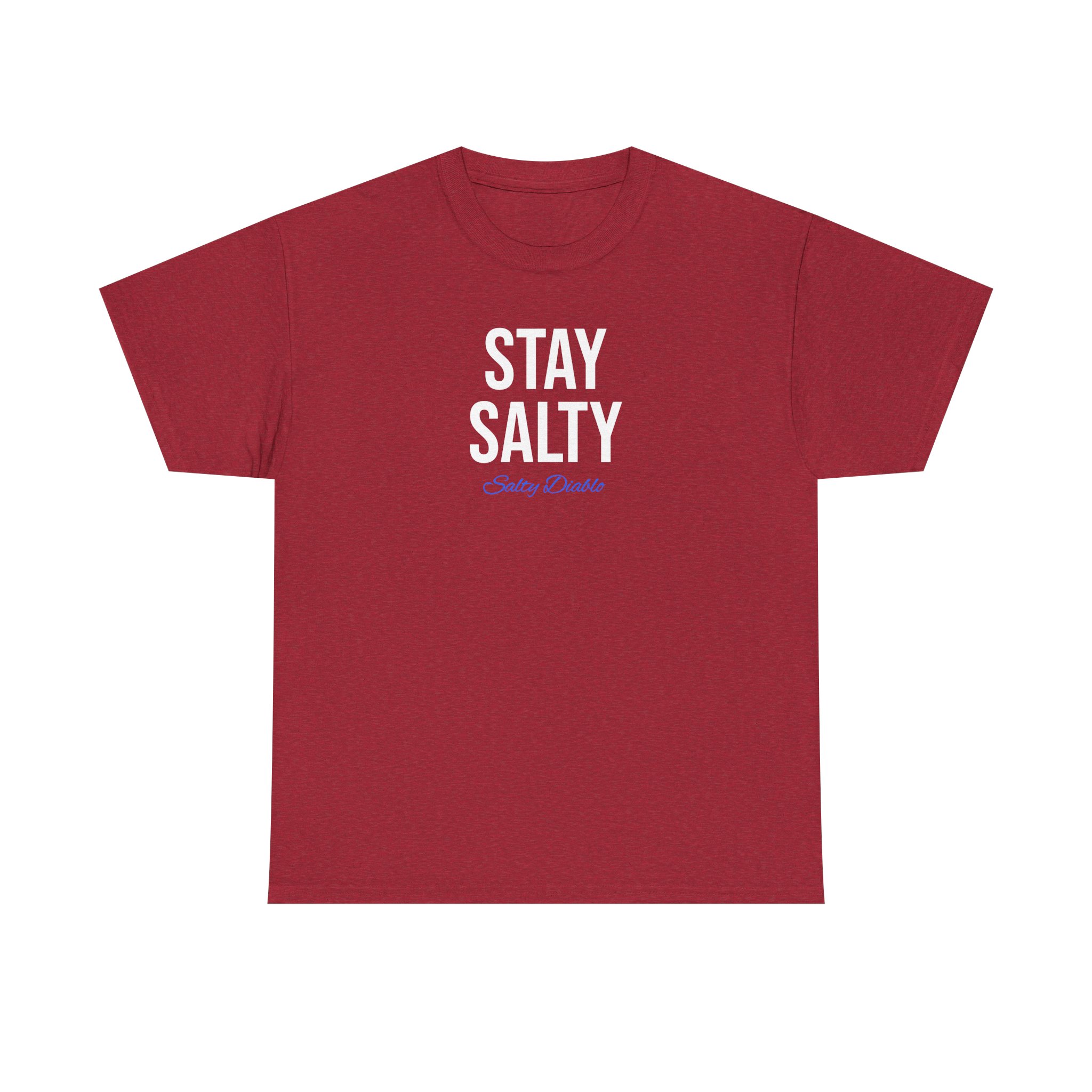 Salty Diablo - Stay Salty T-Shirt – Unisex Heavy Cotton Beach Graphic Tee | Funny Coastal Summer Shirt
