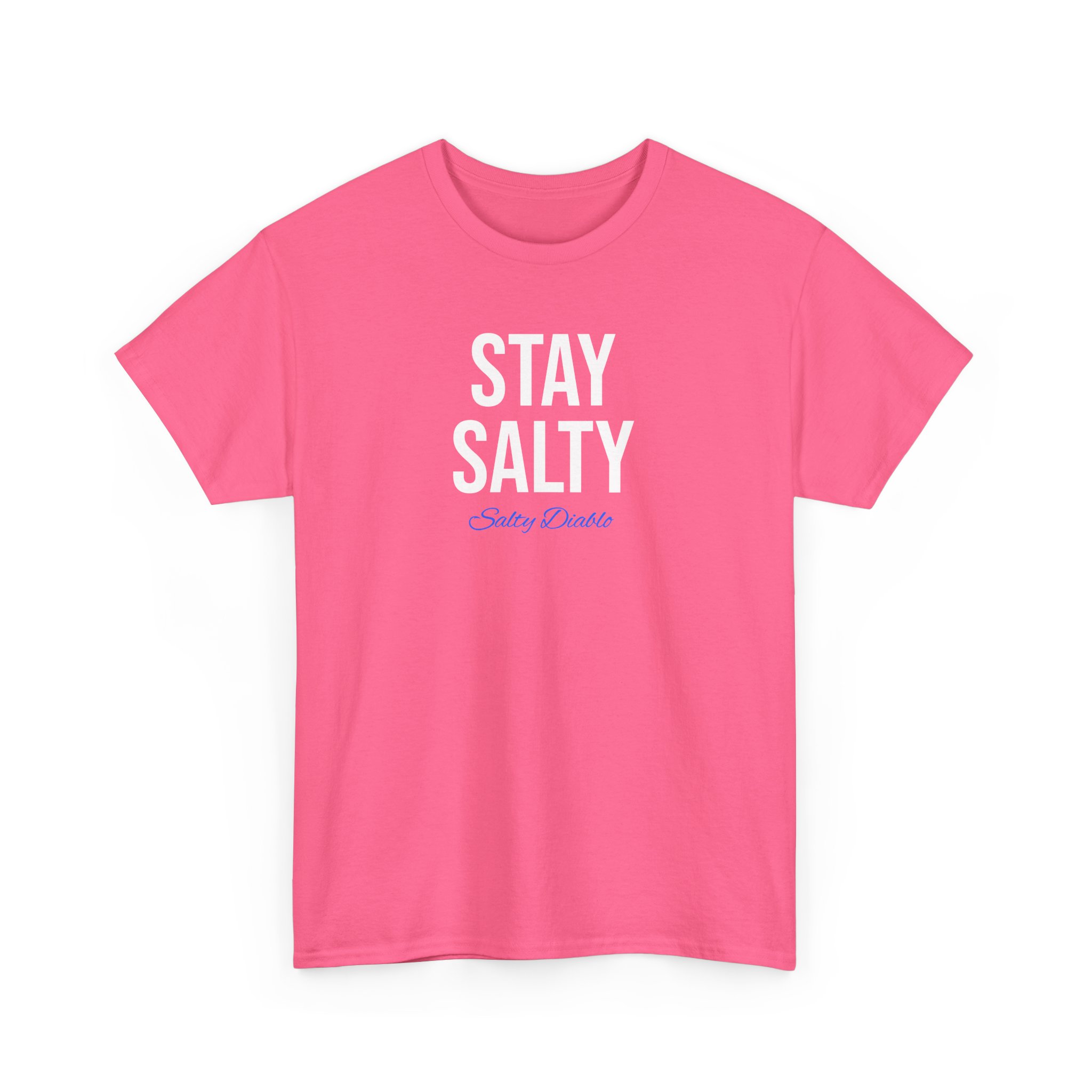 Salty Diablo - Stay Salty T-Shirt – Unisex Heavy Cotton Beach Graphic Tee | Funny Coastal Summer Shirt