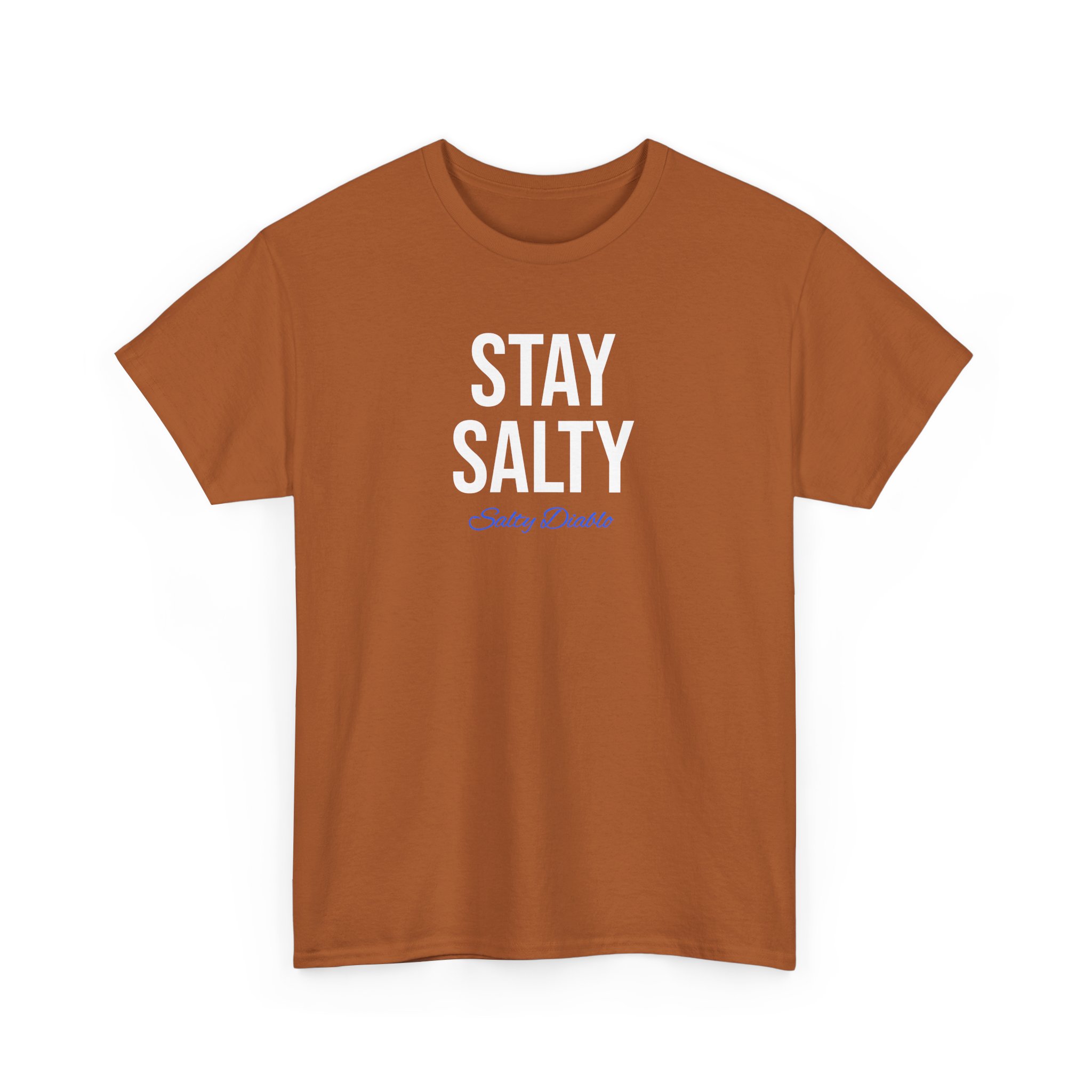 Salty Diablo - Stay Salty T-Shirt – Unisex Heavy Cotton Beach Graphic Tee | Funny Coastal Summer Shirt
